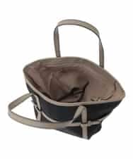 BJCJA66140 MK MICHEL KLEIN BAG(MK ミッシェルクラン バッグ) ベルトアクセント舟型トートバッグ ブラック