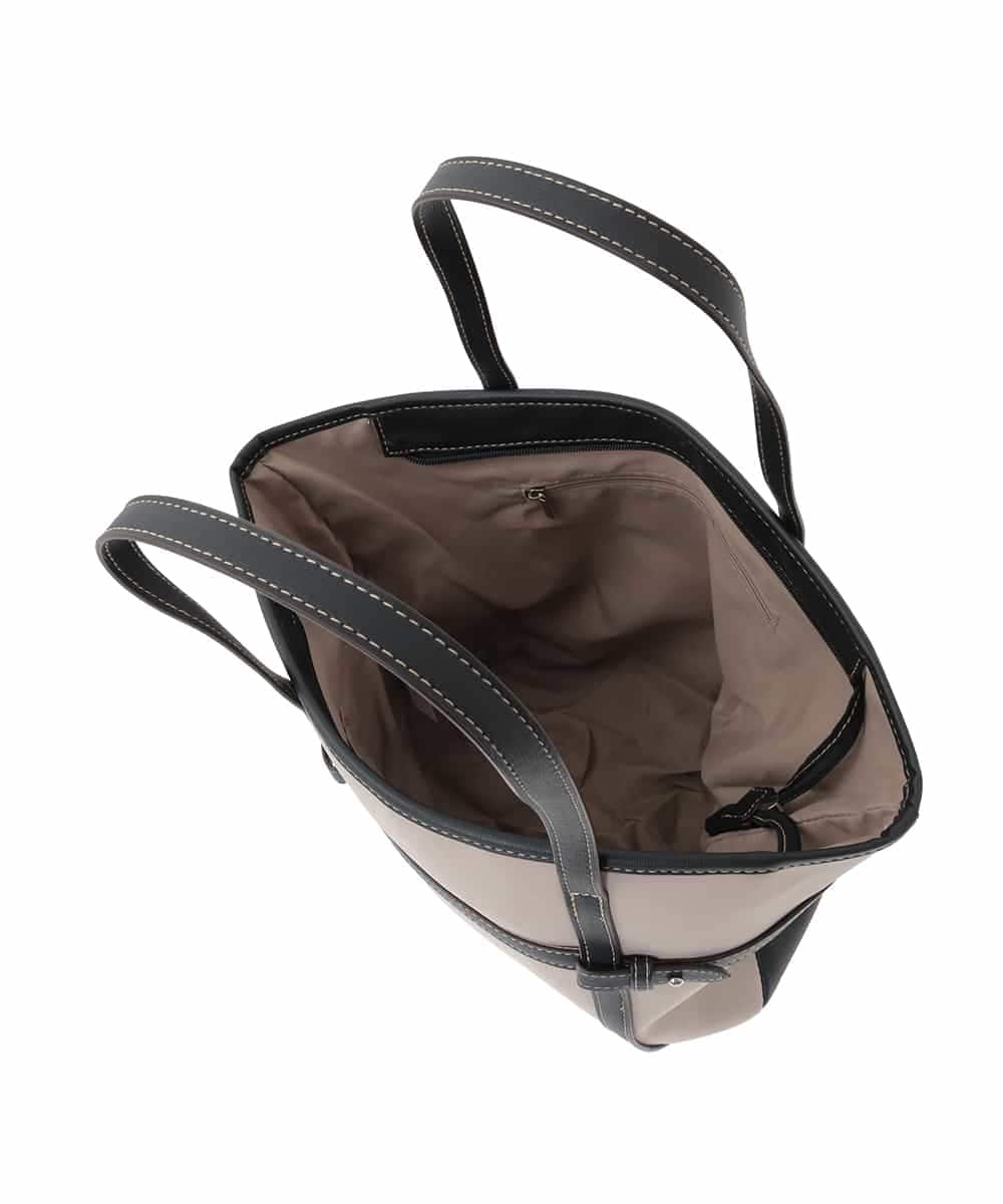 BJCJA66140 MK MICHEL KLEIN BAG(MK ミッシェルクラン バッグ) ベルトアクセント舟型トートバッグ ブラック