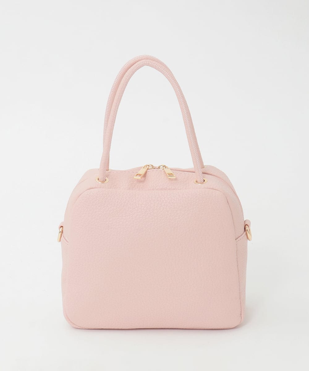 BJCJD68120 MK MICHEL KLEIN BAG(MK ミッシェルクラン バッグ) [WEB限定/2WAY/300g以下の軽量]合成皮革ミニスクエアバッグ ピンク