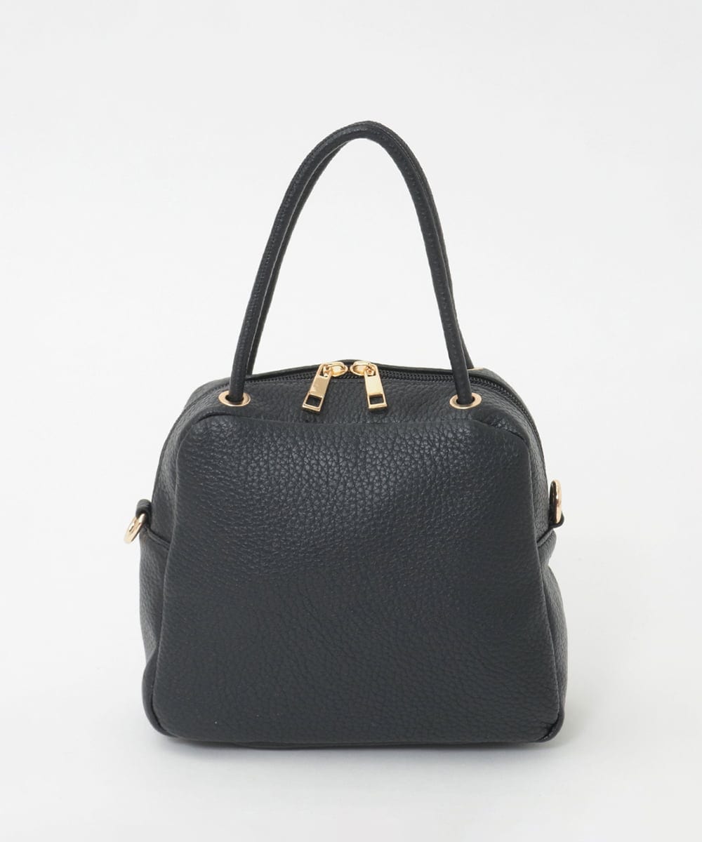 BJCJD68120 MK MICHEL KLEIN BAG(MK ミッシェルクラン バッグ) [WEB限定/2WAY/300g以下の軽量]合成皮革ミニスクエアバッグ ブラック