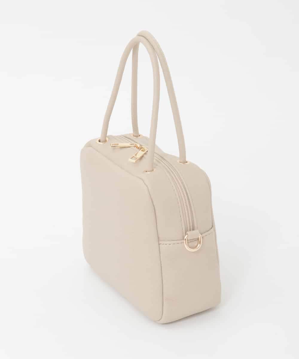 BJCJD68120 MK MICHEL KLEIN BAG(MK ミッシェルクラン バッグ) [WEB限定/2WAY/300g以下の軽量]合成皮革ミニスクエアバッグ ベージュ