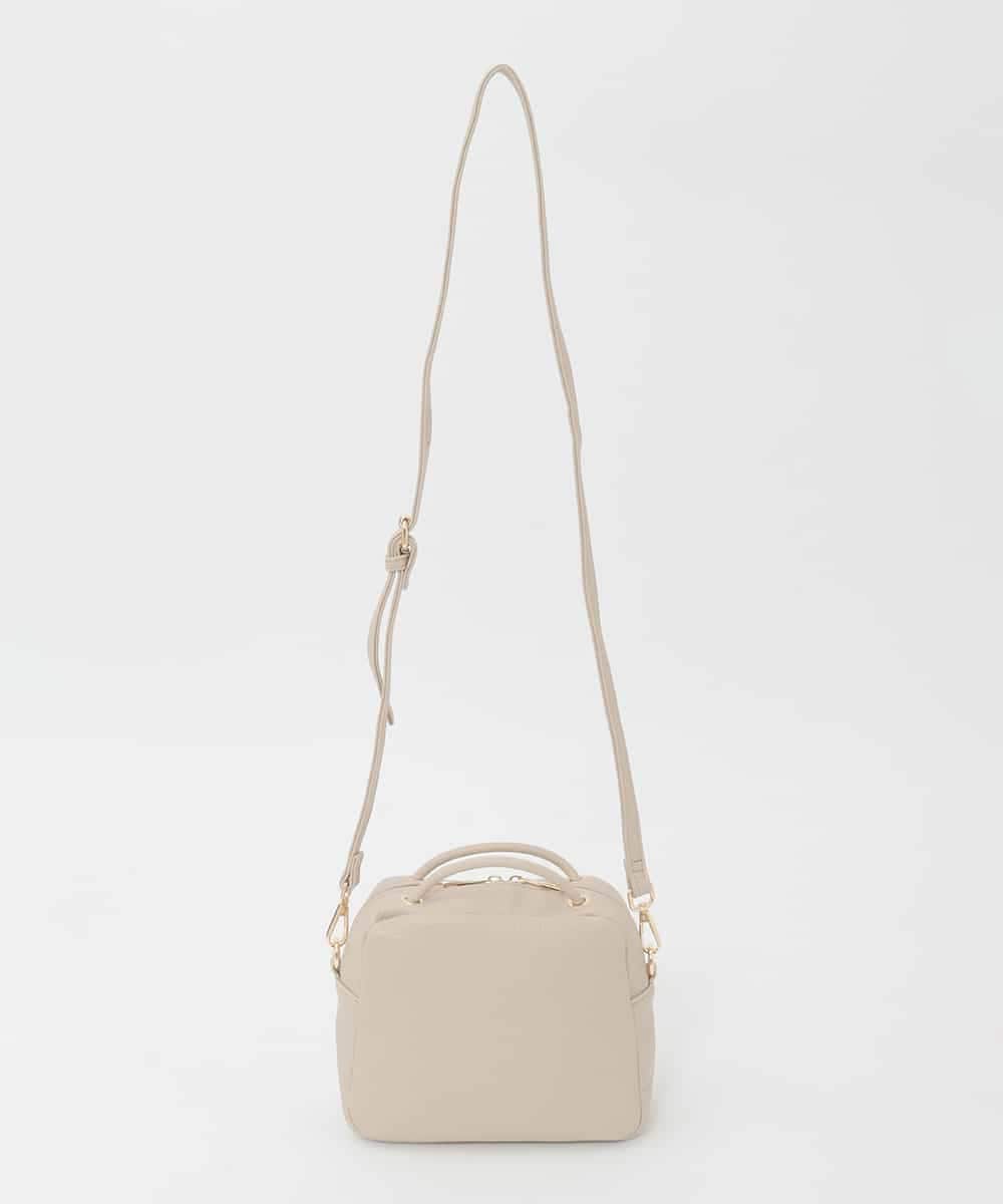 BJCJD68120 MK MICHEL KLEIN BAG(MK ミッシェルクラン バッグ) [WEB限定/2WAY/300g以下の軽量]合成皮革ミニスクエアバッグ ベージュ