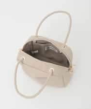 BJCJD68120 MK MICHEL KLEIN BAG(MK ミッシェルクラン バッグ) [WEB限定/2WAY/300g以下の軽量]合成皮革ミニスクエアバッグ ベージュ