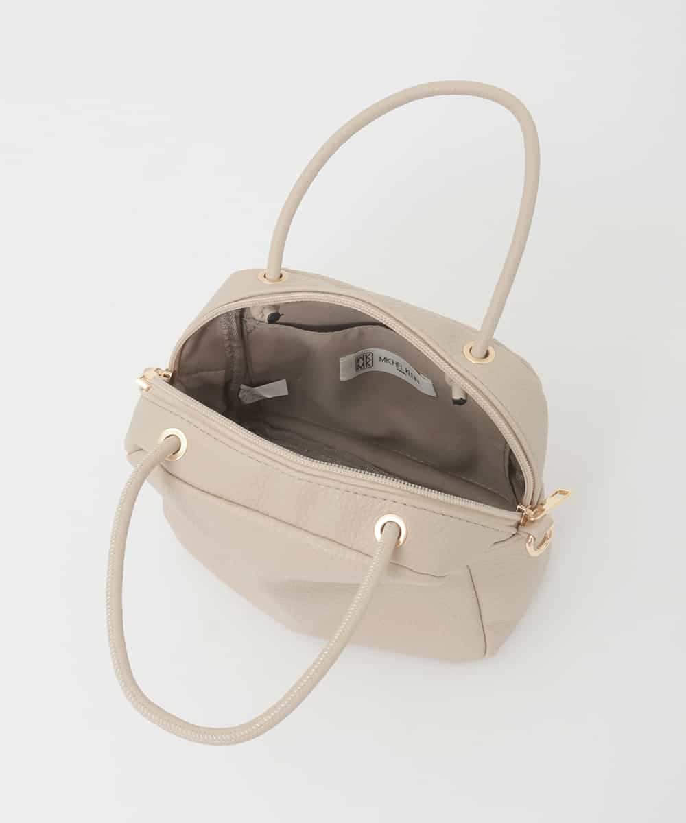 BJCJD68120 MK MICHEL KLEIN BAG(MK ミッシェルクラン バッグ) [WEB限定/2WAY/300g以下の軽量]合成皮革ミニスクエアバッグ ベージュ