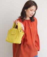 BJCJD69130 MK MICHEL KLEIN BAG(MK ミッシェルクラン バッグ) [WEB限定/軽量/2WAY]ポケットアクセント台形コンパクトトート イエロー