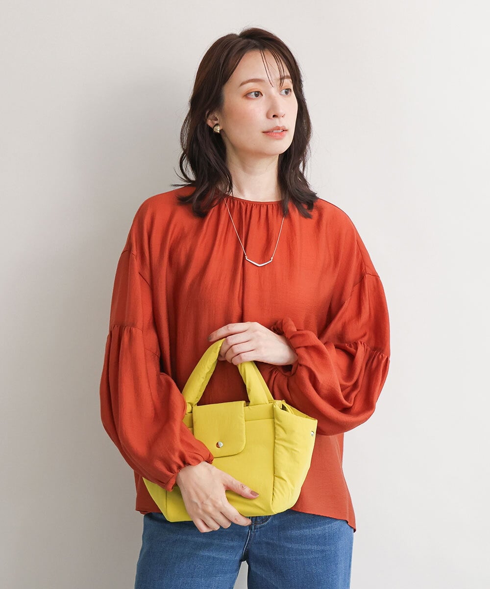 BJCJD69130 MK MICHEL KLEIN BAG(MK ミッシェルクラン バッグ) [WEB限定/軽量/2WAY]ポケットアクセント台形コンパクトトート イエロー