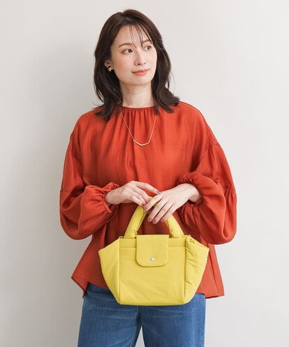 BJCJD69130 MK MICHEL KLEIN BAG [WEB限定/軽量/2WAY]ポケットアクセント台形コンパクトトート