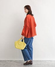 BJCJD69130 MK MICHEL KLEIN BAG(MK ミッシェルクラン バッグ) [WEB限定/軽量/2WAY]ポケットアクセント台形コンパクトトート イエロー