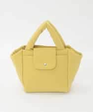 BJCJD69130 MK MICHEL KLEIN BAG(MK ミッシェルクラン バッグ) [WEB限定/軽量/2WAY]ポケットアクセント台形コンパクトトート イエロー