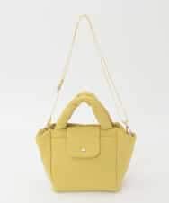 BJCJD69130 MK MICHEL KLEIN BAG(MK ミッシェルクラン バッグ) [WEB限定/軽量/2WAY]ポケットアクセント台形コンパクトトート イエロー