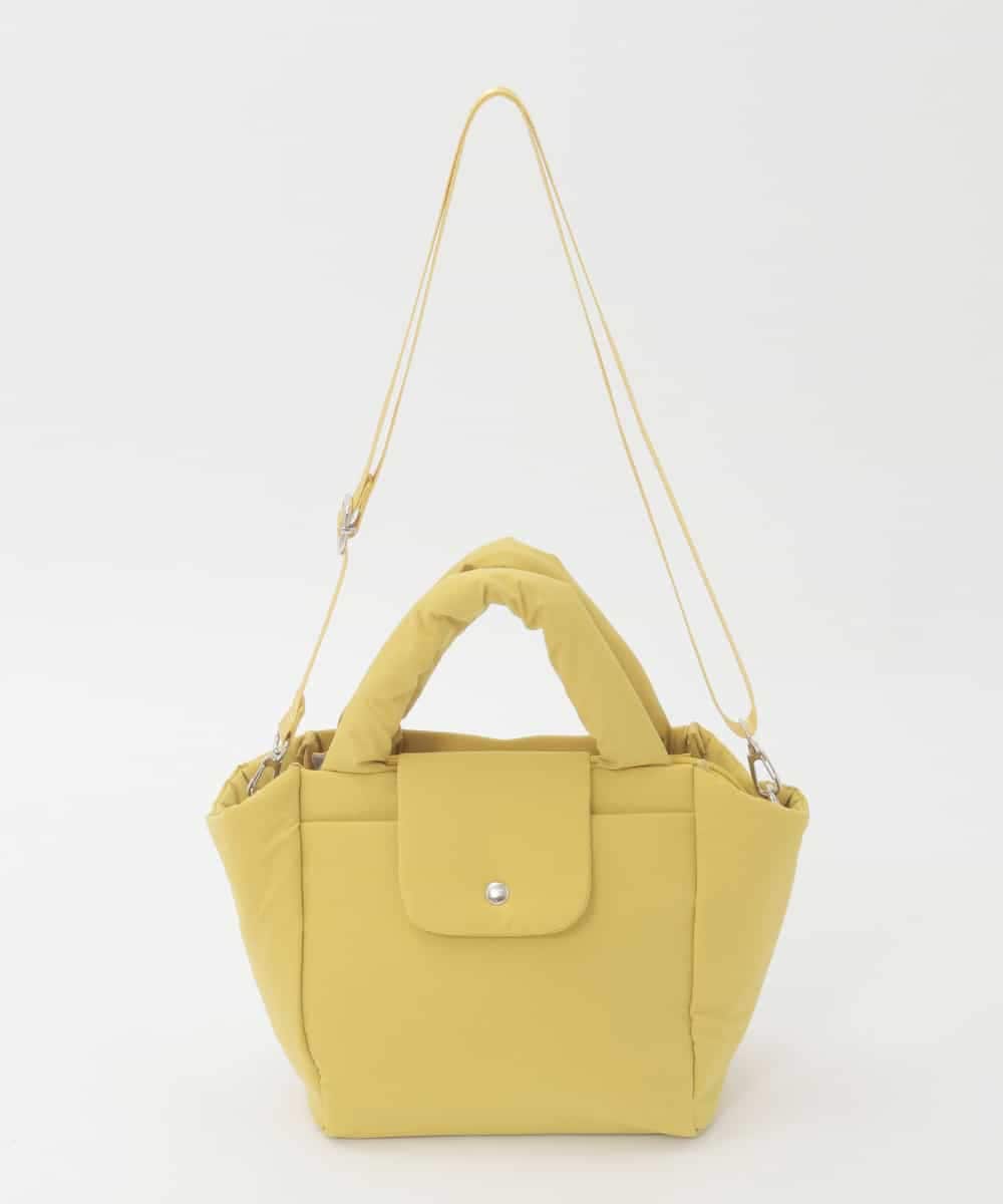 BJCJD69130 MK MICHEL KLEIN BAG(MK ミッシェルクラン バッグ) [WEB限定/軽量/2WAY]ポケットアクセント台形コンパクトトート イエロー