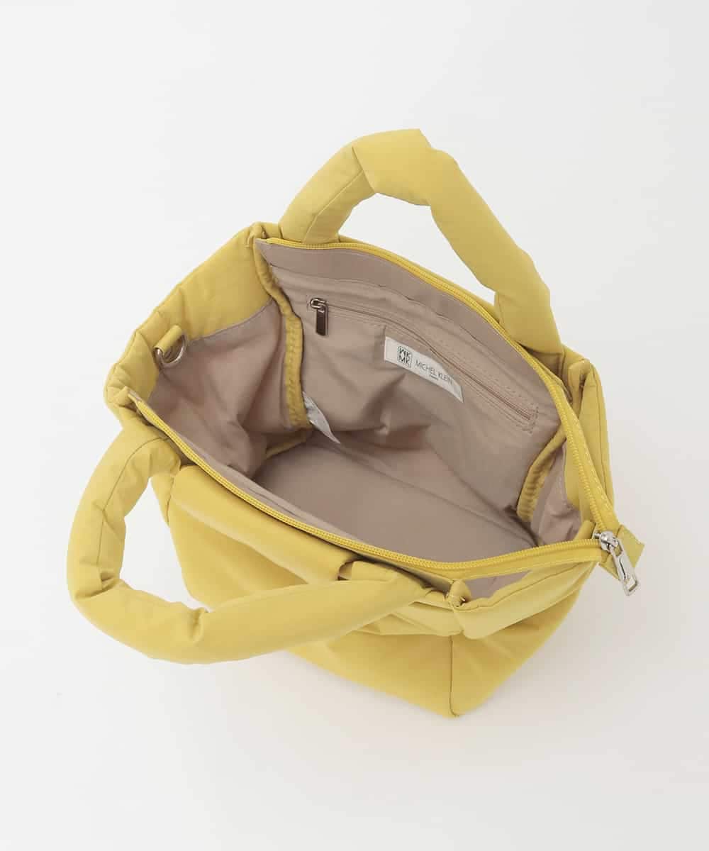 BJCJD69130 MK MICHEL KLEIN BAG(MK ミッシェルクラン バッグ) [WEB限定/軽量/2WAY]ポケットアクセント台形コンパクトトート イエロー