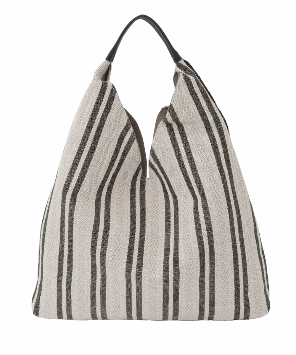 BJCJD70130 MK MICHEL KLEIN BAG(MK ミッシェルクラン バッグ) [A4収納可]Vカットストライプスデザインバッグ ブラック