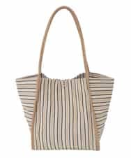 BJCJD71140 MK MICHEL KLEIN BAG(MK ミッシェルクラン バッグ) [ショルダーポーチ付き]コードストライプデザインバッグ ベージュ