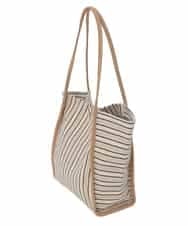 BJCJD71140 MK MICHEL KLEIN BAG(MK ミッシェルクラン バッグ) [ショルダーポーチ付き]コードストライプデザインバッグ ベージュ
