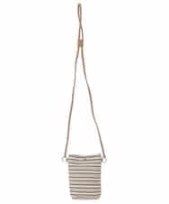BJCJD71140 MK MICHEL KLEIN BAG(MK ミッシェルクラン バッグ) [ショルダーポーチ付き]コードストライプデザインバッグ ベージュ