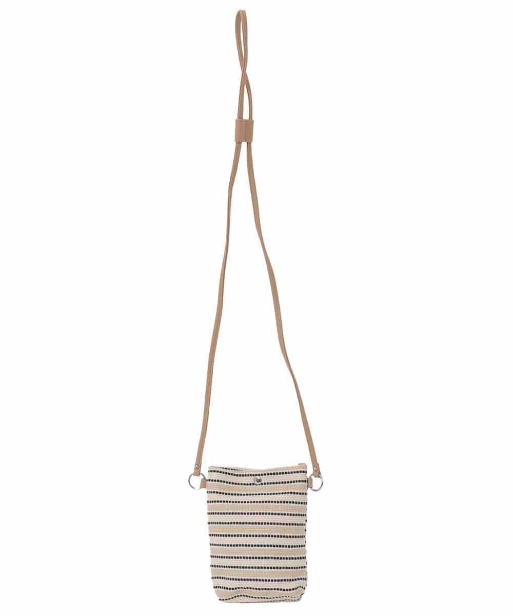 BJCJD71140 MK MICHEL KLEIN BAG(MK ミッシェルクラン バッグ) [ショルダーポーチ付き]コードストライプデザインバッグ ベージュ