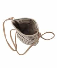 BJCJD71140 MK MICHEL KLEIN BAG(MK ミッシェルクラン バッグ) [ショルダーポーチ付き]コードストライプデザインバッグ ベージュ