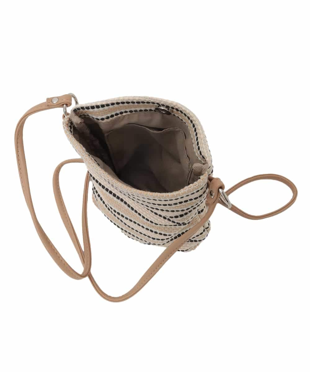 BJCJD71140 MK MICHEL KLEIN BAG(MK ミッシェルクラン バッグ) [ショルダーポーチ付き]コードストライプデザインバッグ ベージュ