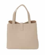 BJCJD75150 MK MICHEL KLEIN BAG(MK ミッシェルクラン バッグ) [2WAY]ベルトフラップスクエアミニトートバッグ ベージュ