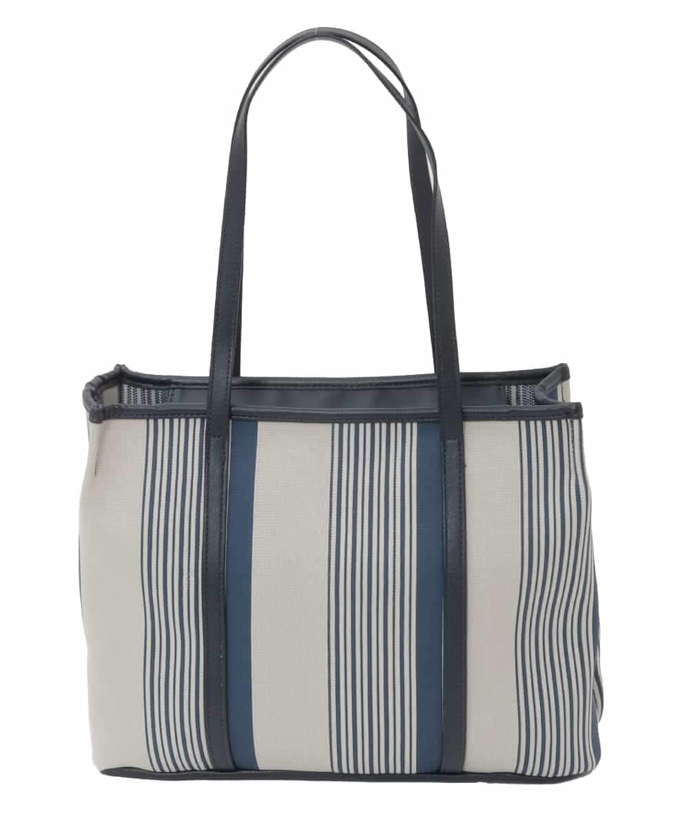 BJCJD76150 MK MICHEL KLEIN BAG(MK ミッシェルクラン バッグ) [ポーチチャーム付き]異素材ジョイントデザイントートバッグ ネイビー