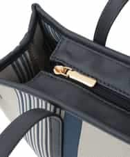 BJCJD76150 MK MICHEL KLEIN BAG(MK ミッシェルクラン バッグ) [ポーチチャーム付き]異素材ジョイントデザイントートバッグ ネイビー