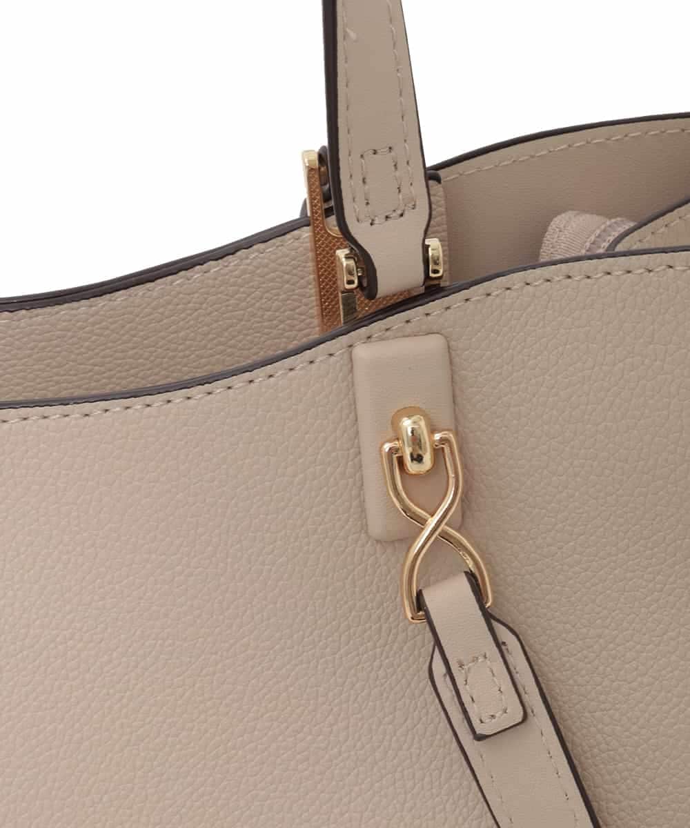 BJCJD77160 MK MICHEL KLEIN BAG(MK ミッシェルクラン バッグ) [A4収納可]ダブルハンドルスクエアバッグ ベージュ