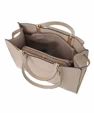 BJCJD77160 MK MICHEL KLEIN BAG(MK ミッシェルクラン バッグ) [A4収納可]ダブルハンドルスクエアバッグ ベージュ
