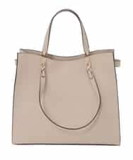 BJCJD77160 MK MICHEL KLEIN BAG(MK ミッシェルクラン バッグ) [A4収納可]ダブルハンドルスクエアバッグ ベージュ