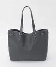 BJCJD78150 MK MICHEL KLEIN BAG(MK ミッシェルクラン バッグ) [A4収納可]配色ステッチ合成皮革トートバッグ ブラック