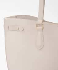 BJCJD78150 MK MICHEL KLEIN BAG(MK ミッシェルクラン バッグ) [A4収納可]配色ステッチ合成皮革トートバッグ ブラック