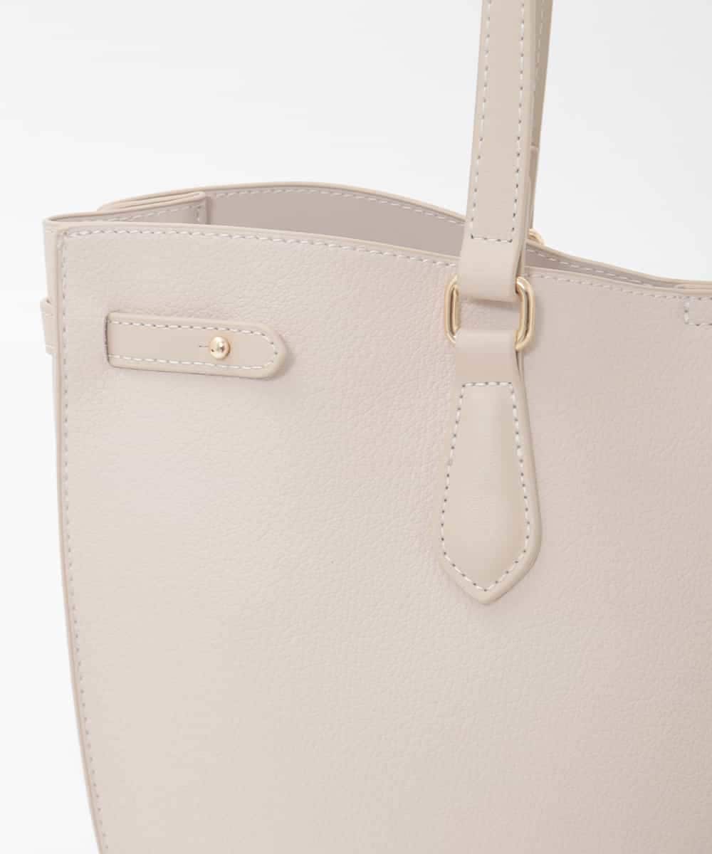 BJCJD78150 MK MICHEL KLEIN BAG(MK ミッシェルクラン バッグ) [A4収納可]配色ステッチ合成皮革トートバッグ ブラック
