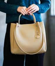 BJCJE01090 MK MICHEL KLEIN BAG(MK ミッシェルクラン バッグ) 【WEB限定/2WAY】メタルハンドルデザインバッグ ベージュ