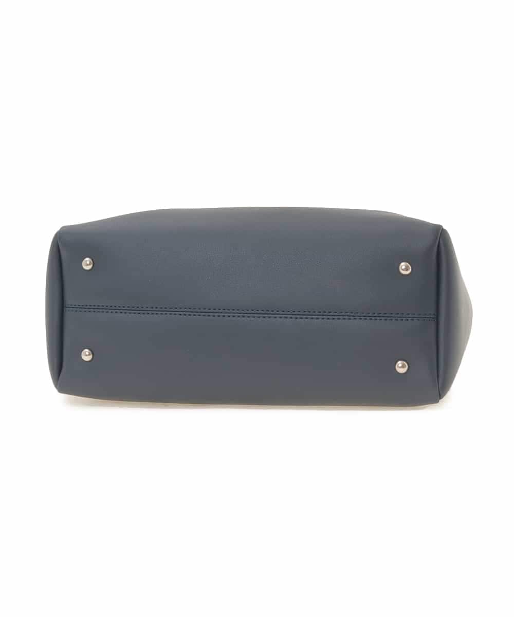 BJCJE01090 MK MICHEL KLEIN BAG(MK ミッシェルクラン バッグ) 【WEB限定/2WAY】メタルハンドルデザインバッグ ネイビー