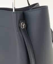 BJCJE01090 MK MICHEL KLEIN BAG(MK ミッシェルクラン バッグ) 【WEB限定/2WAY】メタルハンドルデザインバッグ ネイビー