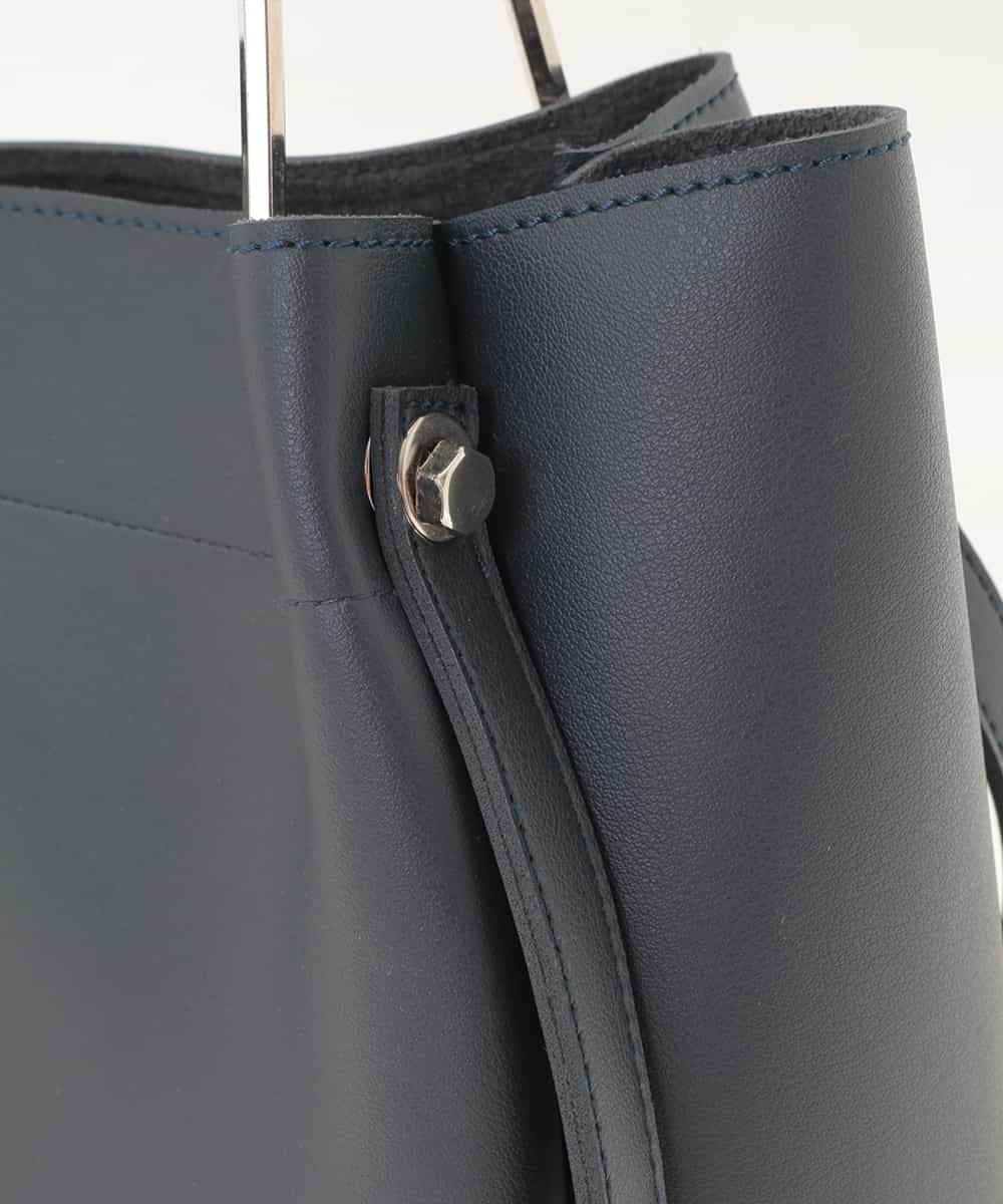 BJCJE01090 MK MICHEL KLEIN BAG(MK ミッシェルクラン バッグ) 【WEB限定/2WAY】メタルハンドルデザインバッグ ネイビー