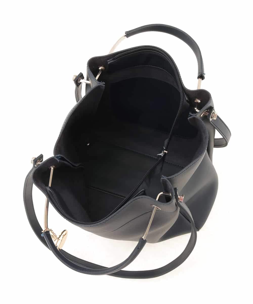 BJCJE01090 MK MICHEL KLEIN BAG(MK ミッシェルクラン バッグ) 【WEB限定/2WAY】メタルハンドルデザインバッグ ネイビー