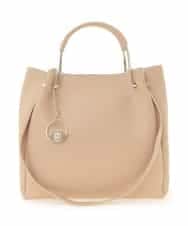 BJCJE01090 MK MICHEL KLEIN BAG(MK ミッシェルクラン バッグ) 【WEB限定/2WAY】メタルハンドルデザインバッグ ベージュ