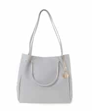 BJCJE01090 MK MICHEL KLEIN BAG(MK ミッシェルクラン バッグ) 【WEB限定/2WAY】メタルハンドルデザインバッグ グレー