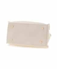 BJCJE02090 MK MICHEL KLEIN BAG(MK ミッシェルクラン バッグ) 【WEB限定/2WAY】ウッドハンドルデザインバッグ ライトグレー