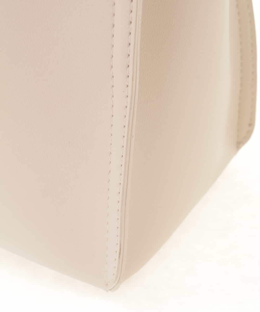 BJCJE02090 MK MICHEL KLEIN BAG(MK ミッシェルクラン バッグ) 【WEB限定/2WAY】ウッドハンドルデザインバッグ ライトグレー