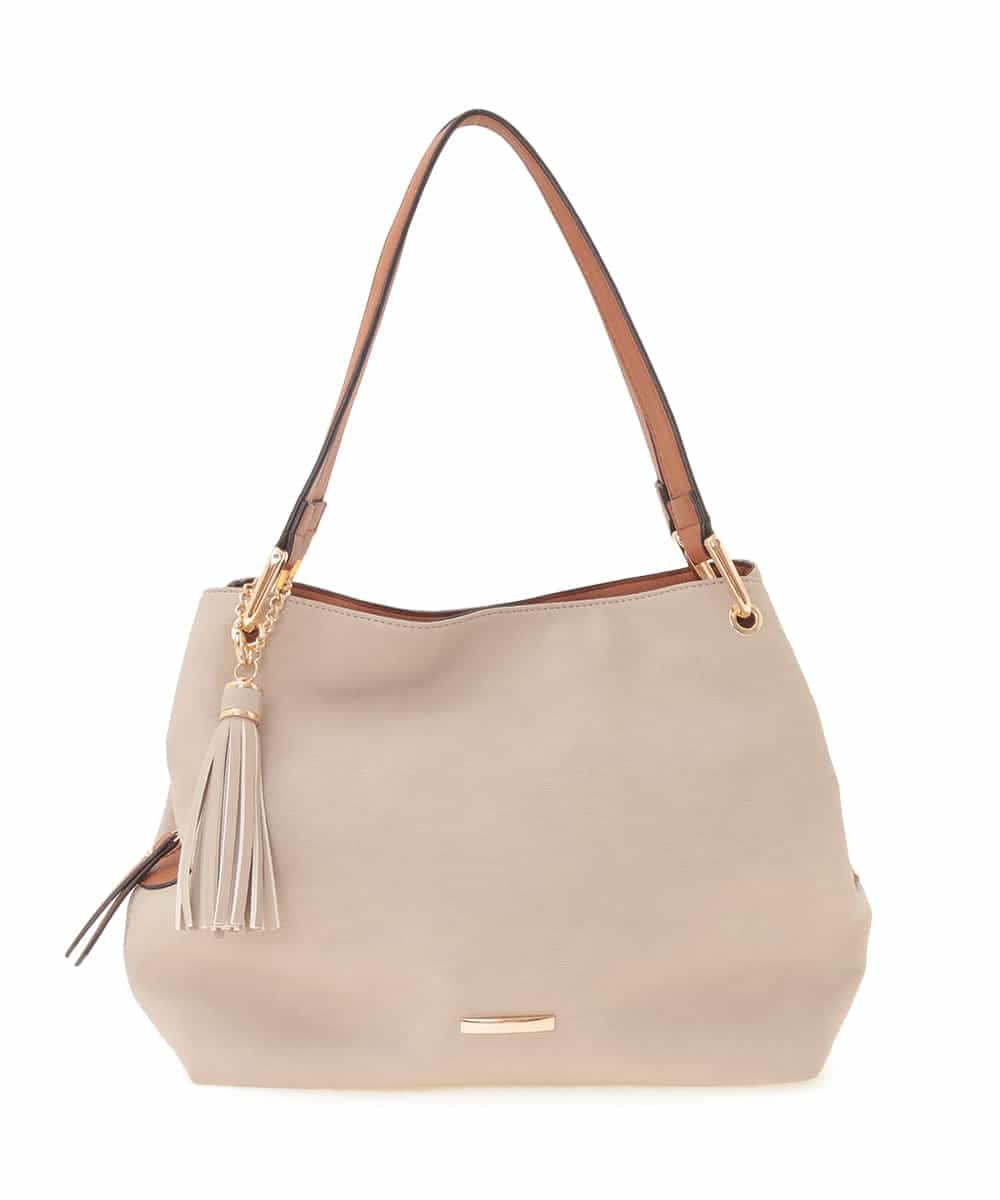 BJCJE03090 MK MICHEL KLEIN BAG(MK ミッシェルクラン バッグ) 【WEB限定】タッセル付きショルダーバッグ ベージュ