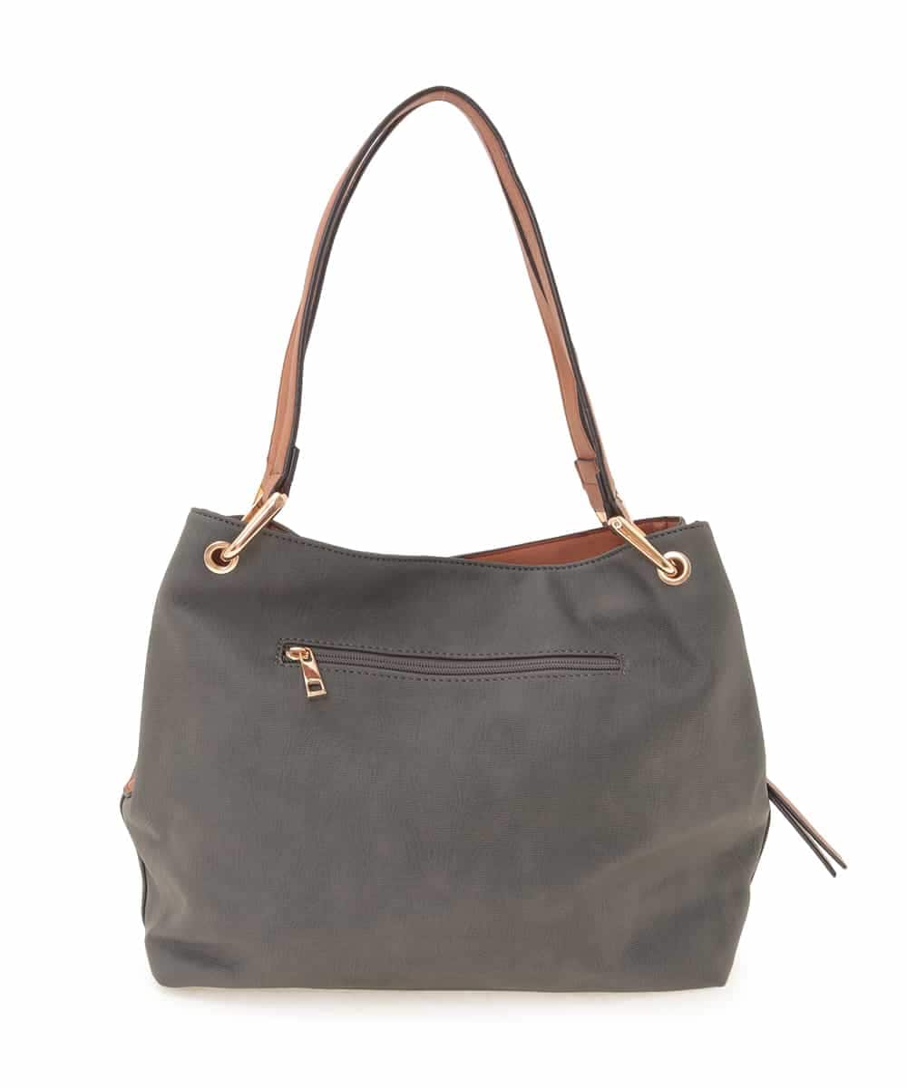 BJCJE03090 MK MICHEL KLEIN BAG(MK ミッシェルクラン バッグ) 【WEB限定】タッセル付きショルダーバッグ グレー
