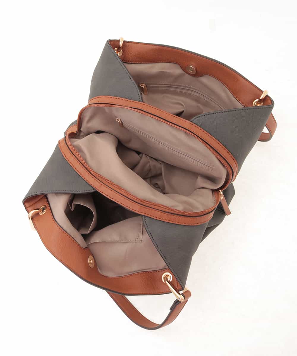 BJCJE03090 MK MICHEL KLEIN BAG(MK ミッシェルクラン バッグ) 【WEB限定】タッセル付きショルダーバッグ グレー