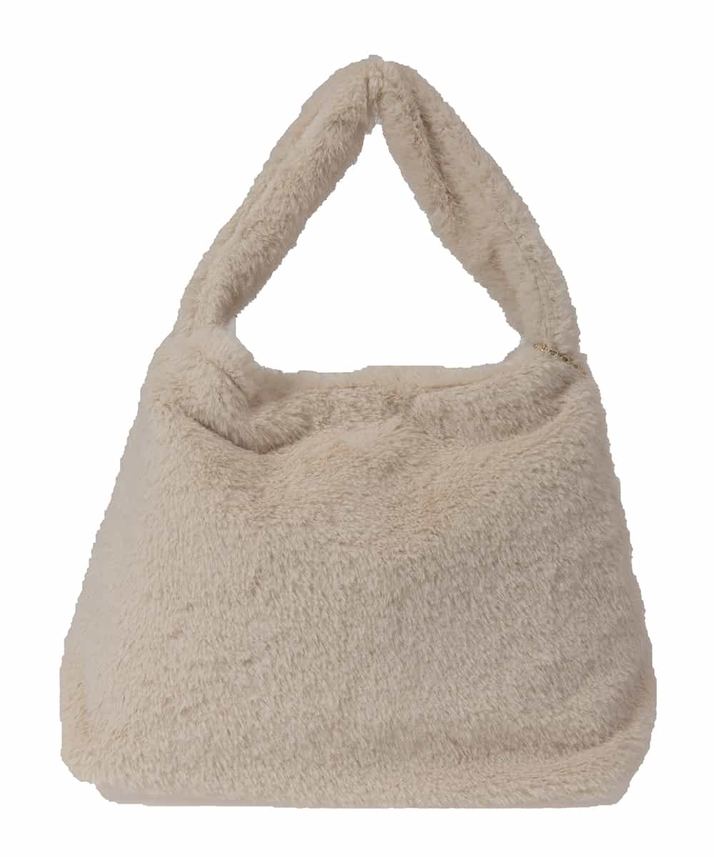BJCJE24090 MK MICHEL KLEIN BAG(MK ミッシェルクラン バッグ) サークルパーツフェイクファーバッグ ホワイト