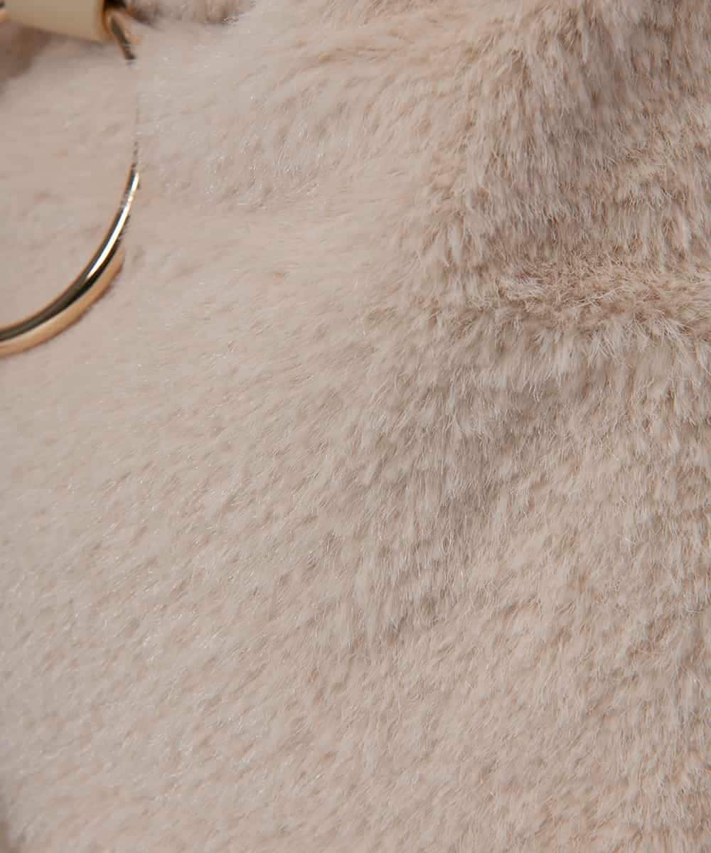 BJCJE24090 MK MICHEL KLEIN BAG(MK ミッシェルクラン バッグ) サークルパーツフェイクファーバッグ ホワイト