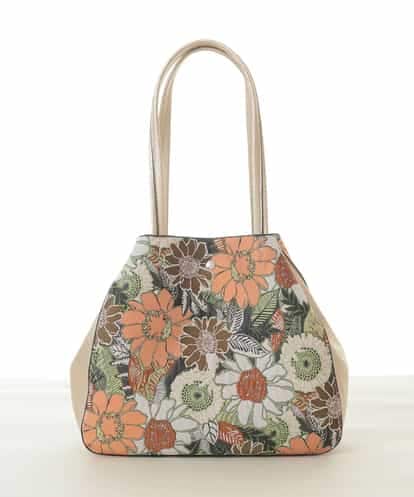 BJCJS71150 MK MICHEL KLEIN BAG ボタニカル柄ジョイントデザイントートバッグ