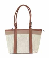 BJCJS74160 MK MICHEL KLEIN BAG(MK ミッシェルクラン バッグ) メッシュデザイントートバッグ アイボリー
