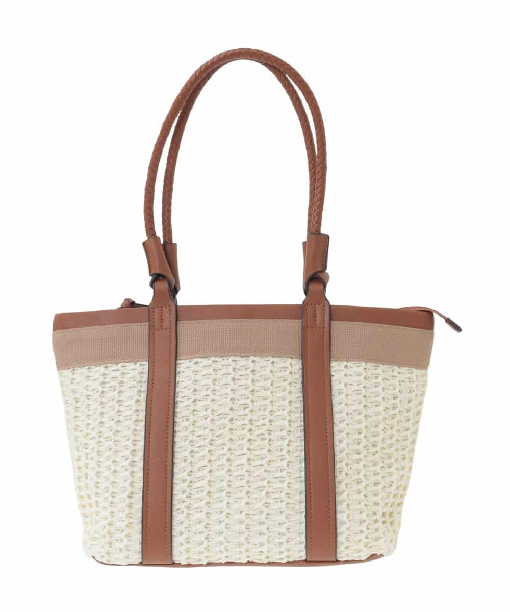 BJCJS74160 MK MICHEL KLEIN BAG(MK ミッシェルクラン バッグ) メッシュデザイントートバッグ アイボリー