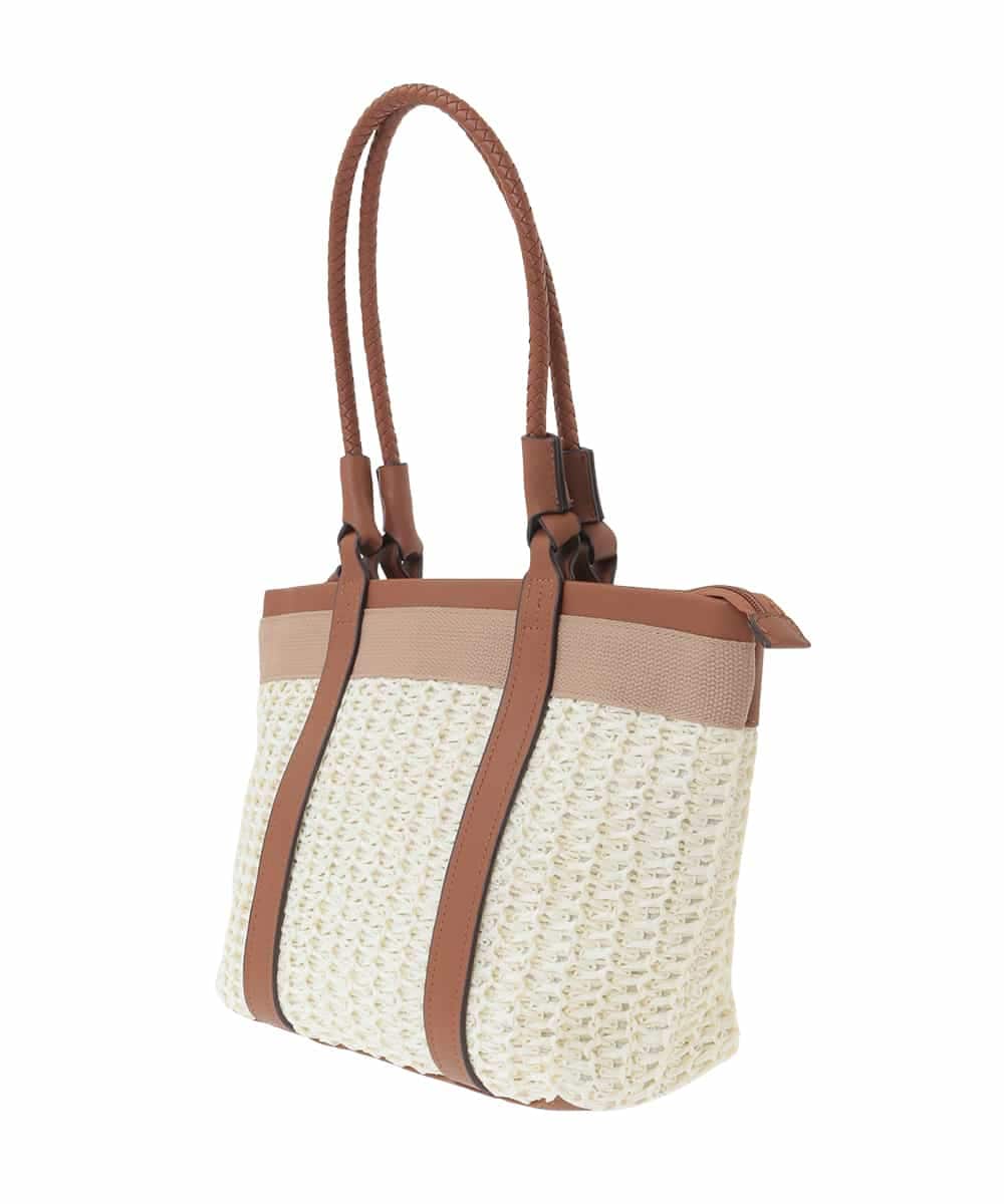 BJCJS74160 MK MICHEL KLEIN BAG(MK ミッシェルクラン バッグ) メッシュデザイントートバッグ アイボリー